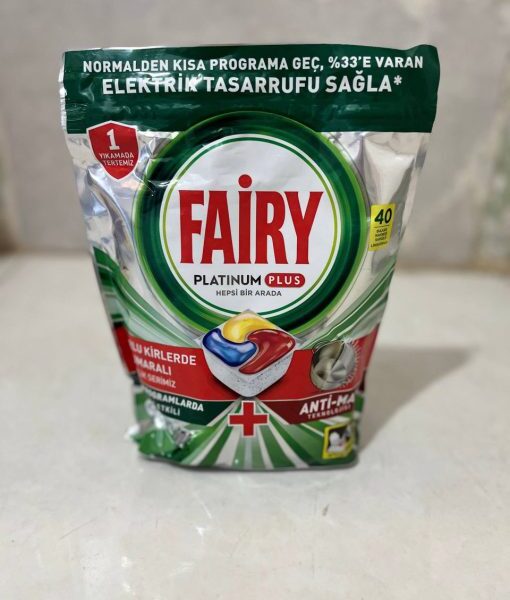 قرص ماشین ظرفشویی فیری platinum plus بسته 40 عددی