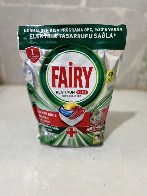 قرص ماشین ظرفشویی فیری platinum plus بسته 40 عددی