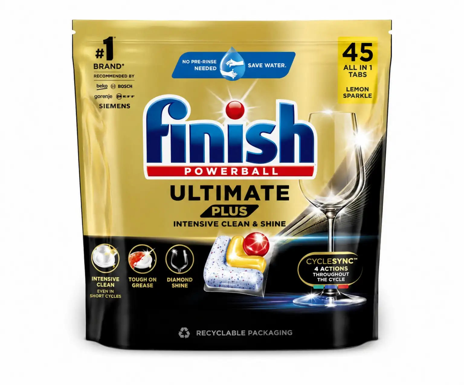 قرص ماشین ظرفشویی فینیش ۴۵ عددی Ultimate Plus