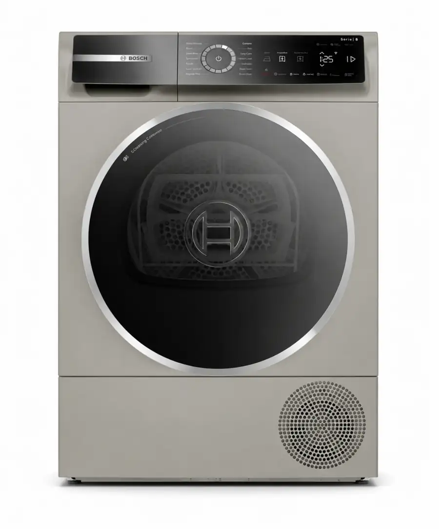 خشک‌کن بوش WQB245BXGC سری ۸ ظرفیت ۹ کیلو با زمینه سفید