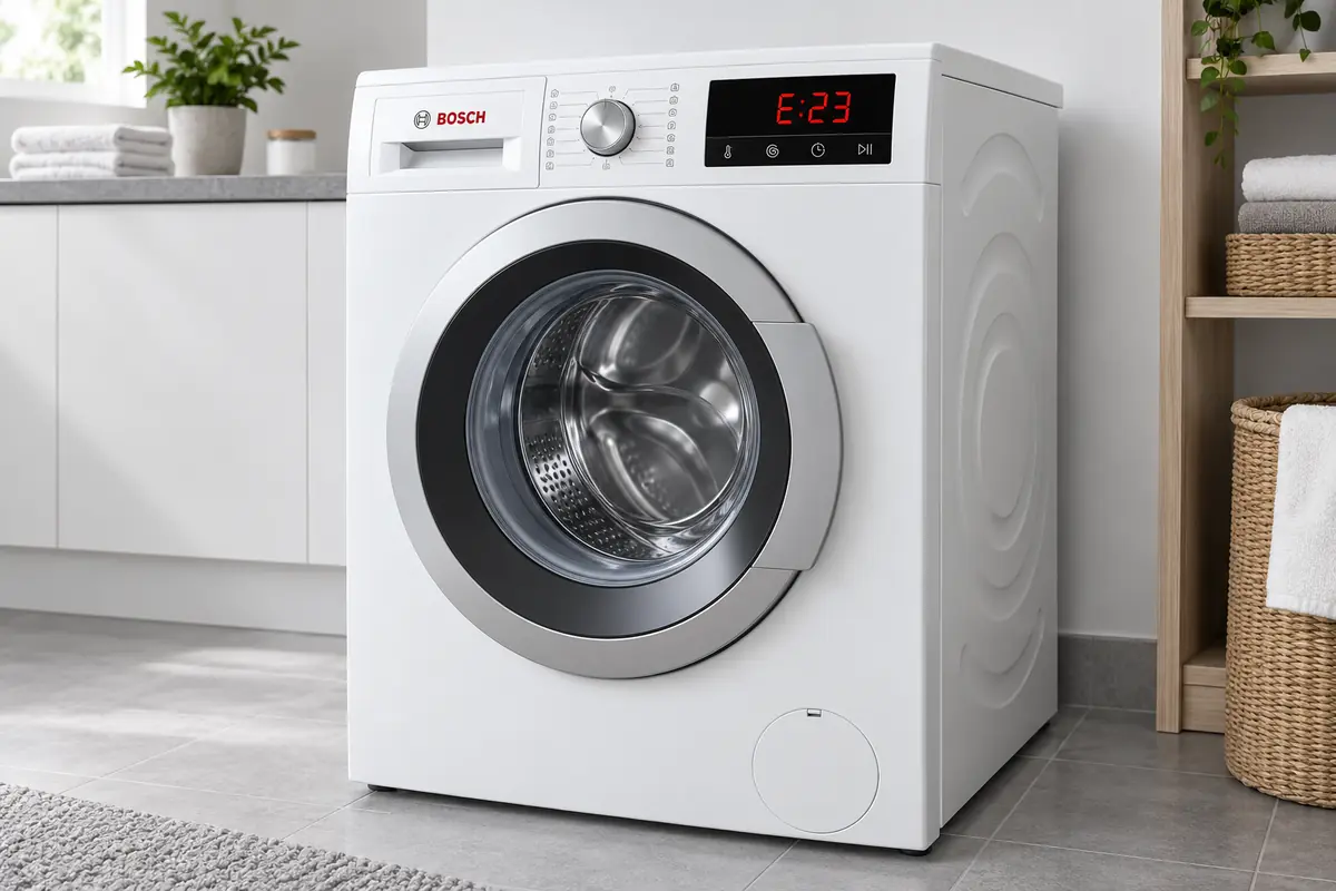 ارور E23 لباسشویی بوش روی نمایشگر