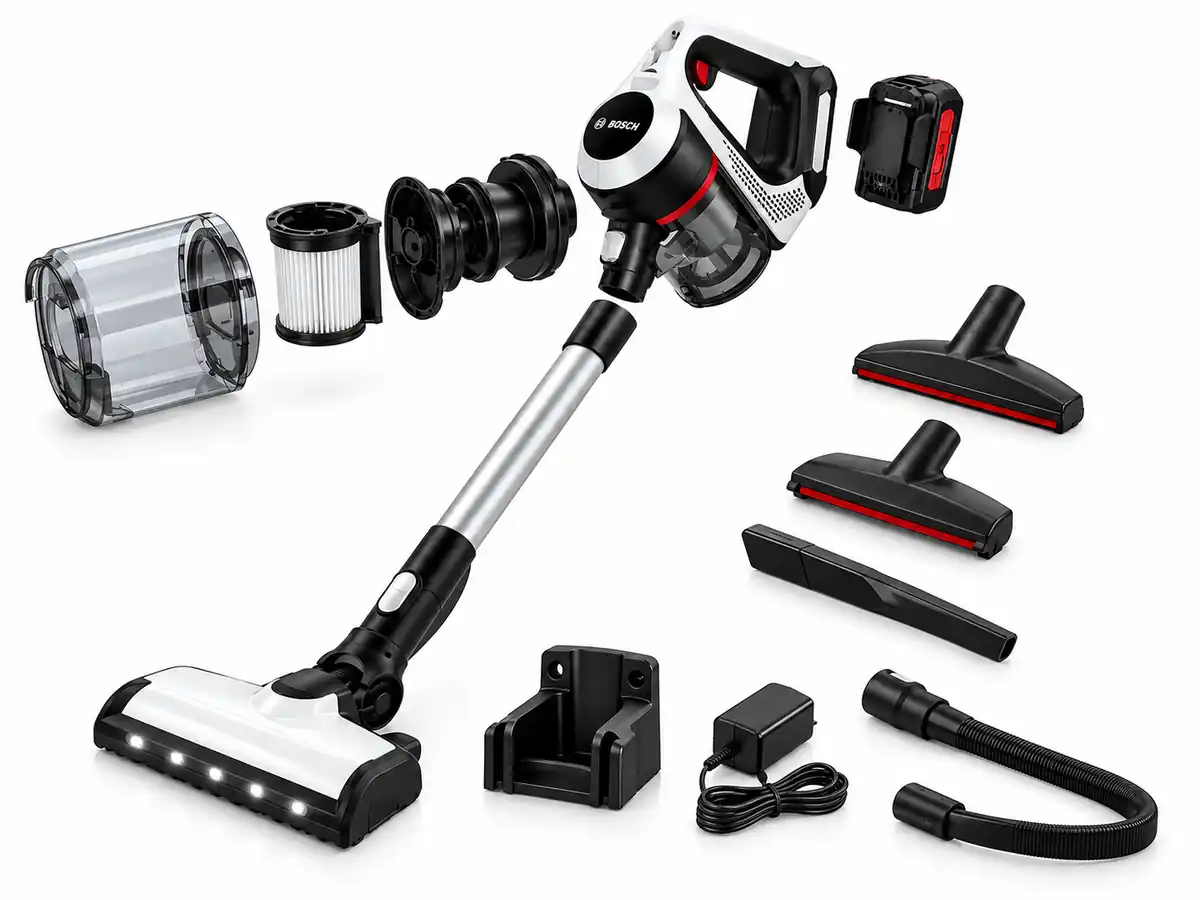 نمای انفجاری جاروشارژی بوش BCS611GB و قطعات دستگاه