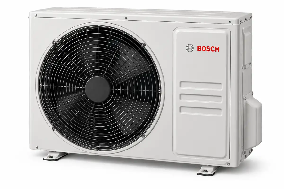 واحد بیرونی کولر گازی بوش CL7000i 41 E نمای شاخص روی زمینه سفید